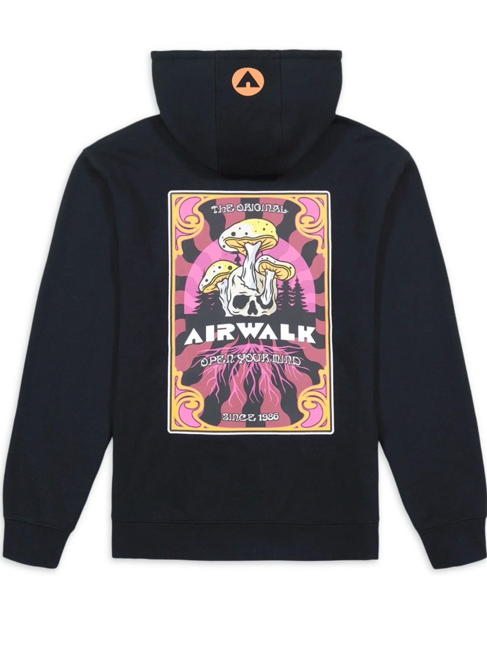 Airwalk Black Hoodie with Orange Logo Accent - Picture 2 of 5